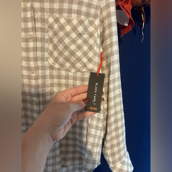 BLACK TAPE plaid blouse S - Picture 2 of 4